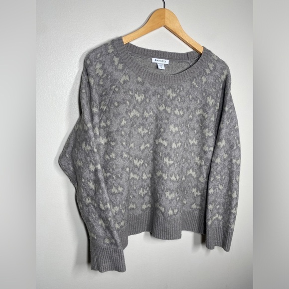 Athleta Hawthorne Merino Wool Crewneck Leopard Print Sweater - Picture 4 of 8